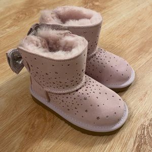 Pink with Silver Star UGG Boots
